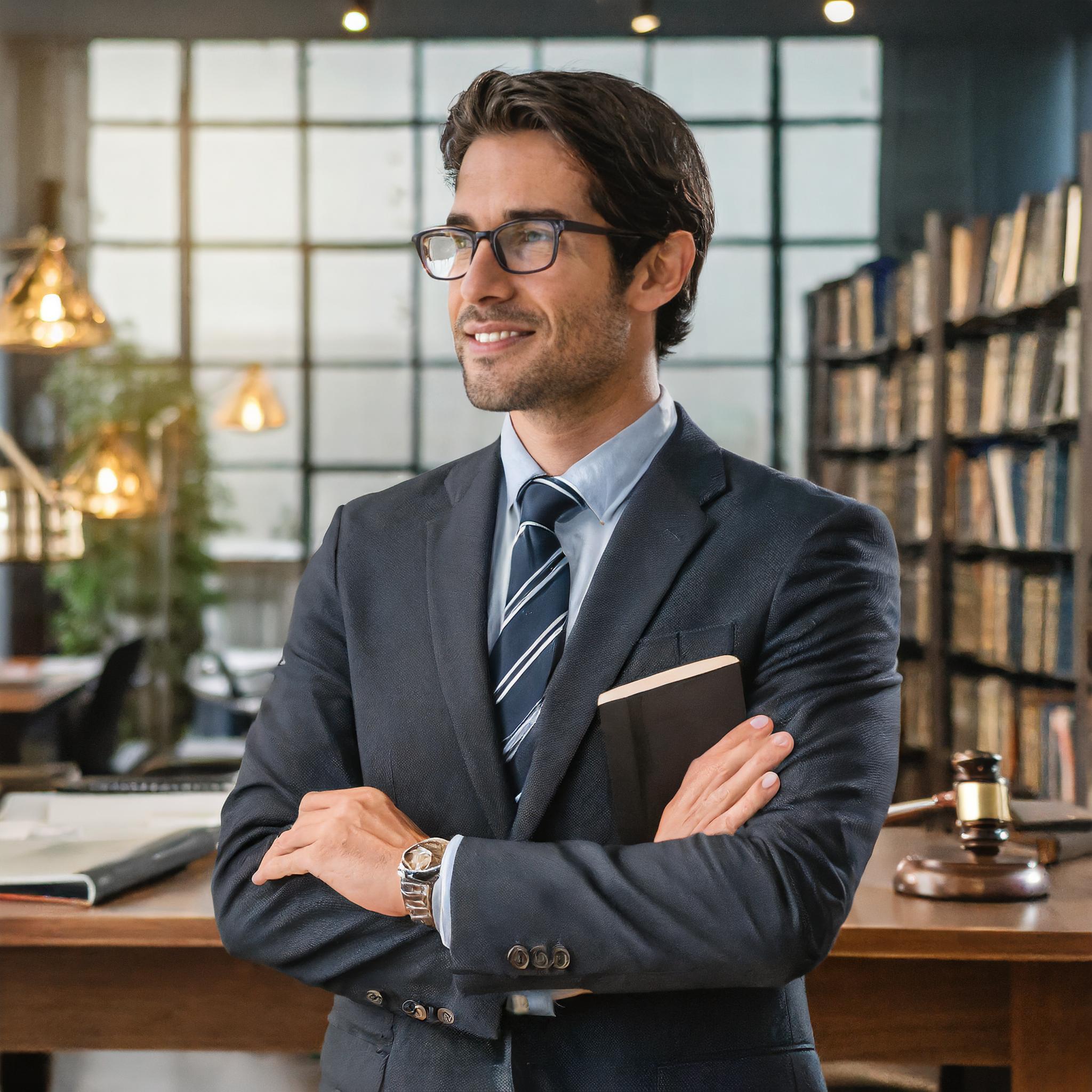 Person mit professionellem Ausdruck in eleganter Umgebung